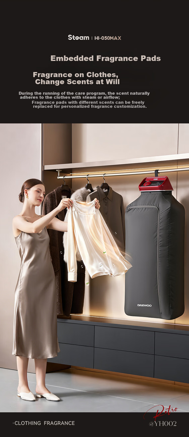 DAEWOO Portable Home Dryer Small Baby Clothes Dryer Steam Deodorizing Sterilizing Mite Removal for Dormitory Travel 12