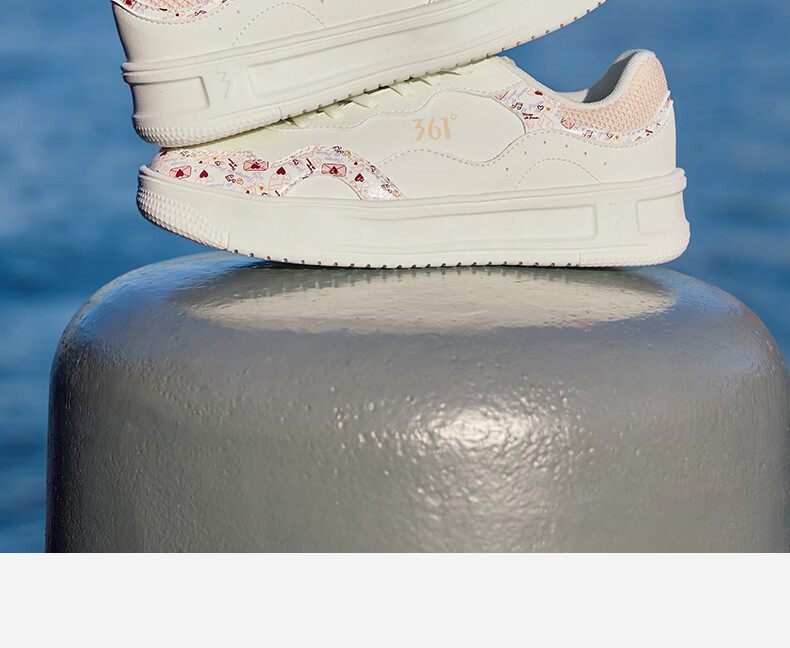 361° Women's Sports Shoes Summer Thin White Shoes Thick Sole Casual Sneakers 682616604F-3 4