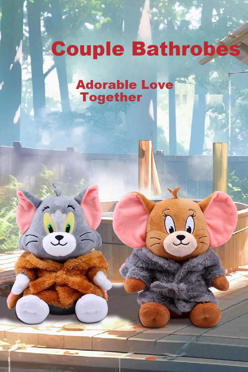 Haoqile Tom and Jerry Bathrobe Tom Cat 20cm Plush Toy Gift Doll Comfort Toy Pillow 2