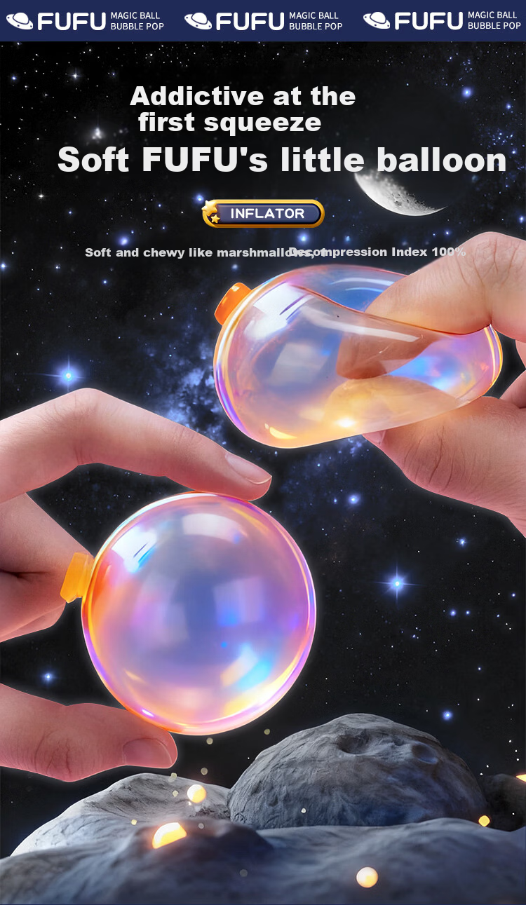 Qinbabe Children's Bubble Ball Toy for Girls Ages 3-6-12 - Children's Day Birthday Gift [Exquisite Gift Box - Premium Gift for Kids] 1