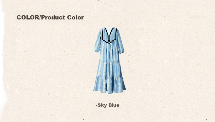 AtlanticBeach New French Style Seaside Vacation Dress Women Autumn Loose V-Neck Embroidered Mid-Length Cover-Up Sun Protection Wrap Dress 6