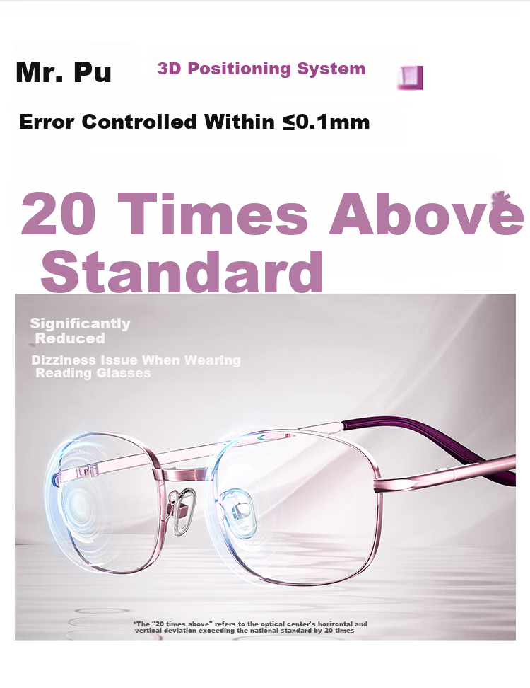 Mr.PuTian Women's Genuine Reading Glasses Anti-Blue Light Fashionable Youthful Foldable Portable +2.50 Diopter 2