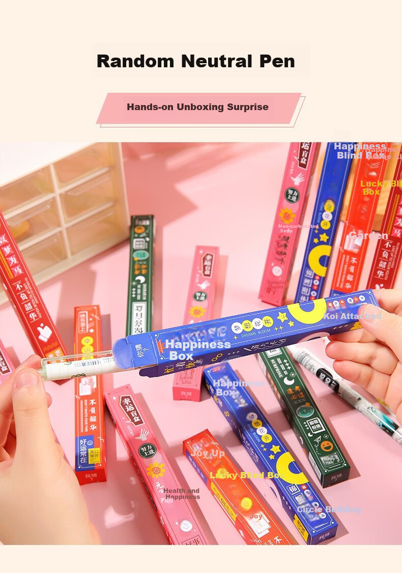 GOTOVAN Blind Box Gel Pen Creative Surprise Inspirational Student Stationery Cute Girl Cartoon Gel Pen Blind Box Children's Day Gift 3