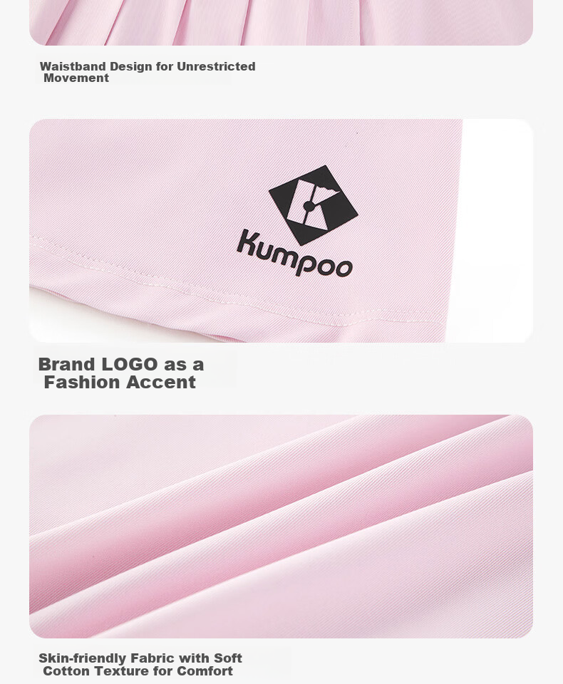 KUMPOO 26th Anniversary New Badminton Skirt Sweat-Absorbing Quick-Dry Breathable Skirt K261W-7063 Dark Blue S 15