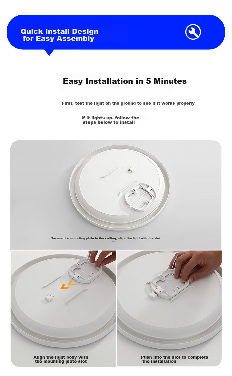 Dell Eye-Protection Ceiling Light Ultra-Thin Three-Proof Modern Minimalist Bedroom Corridor Study Guest Room Lamp Zhongshan Lighting 9