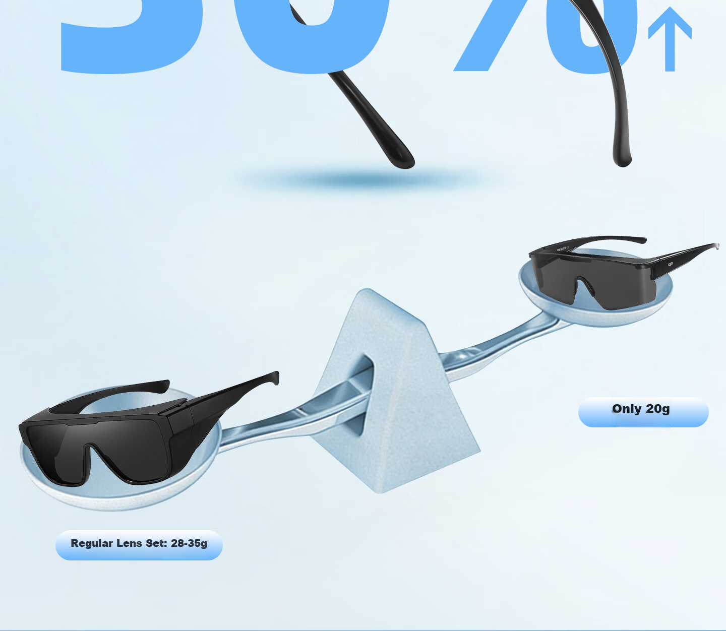 CAPONI Cycling Glasses Prescription Clip-On Day and Night Photochromic Outdoor Mountaineering Sports Protective Sunglasses Unisex 10