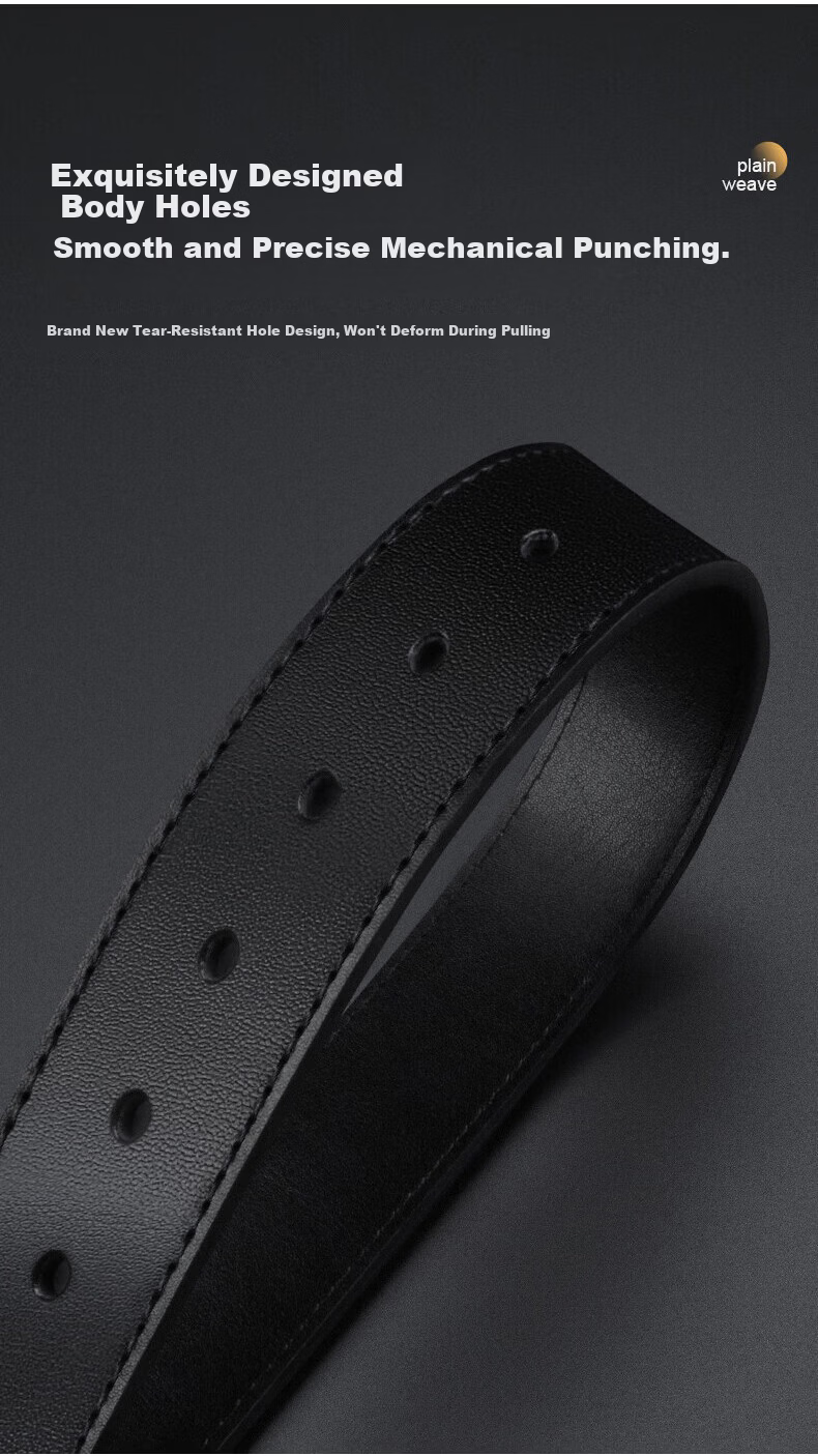 JEEP Men's Genuine Leather Belt 2026 New Pin Buckle Waist Belt High-End Practical Father's Day Gift for Dad 9
