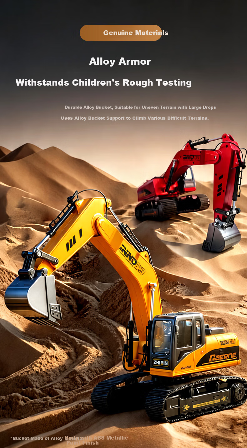 McLaren Remote Control Toy Excavator Engineering Vehicle Children's Day Gift for Boys Boys Birthday Gift Ages 3-6-12 6