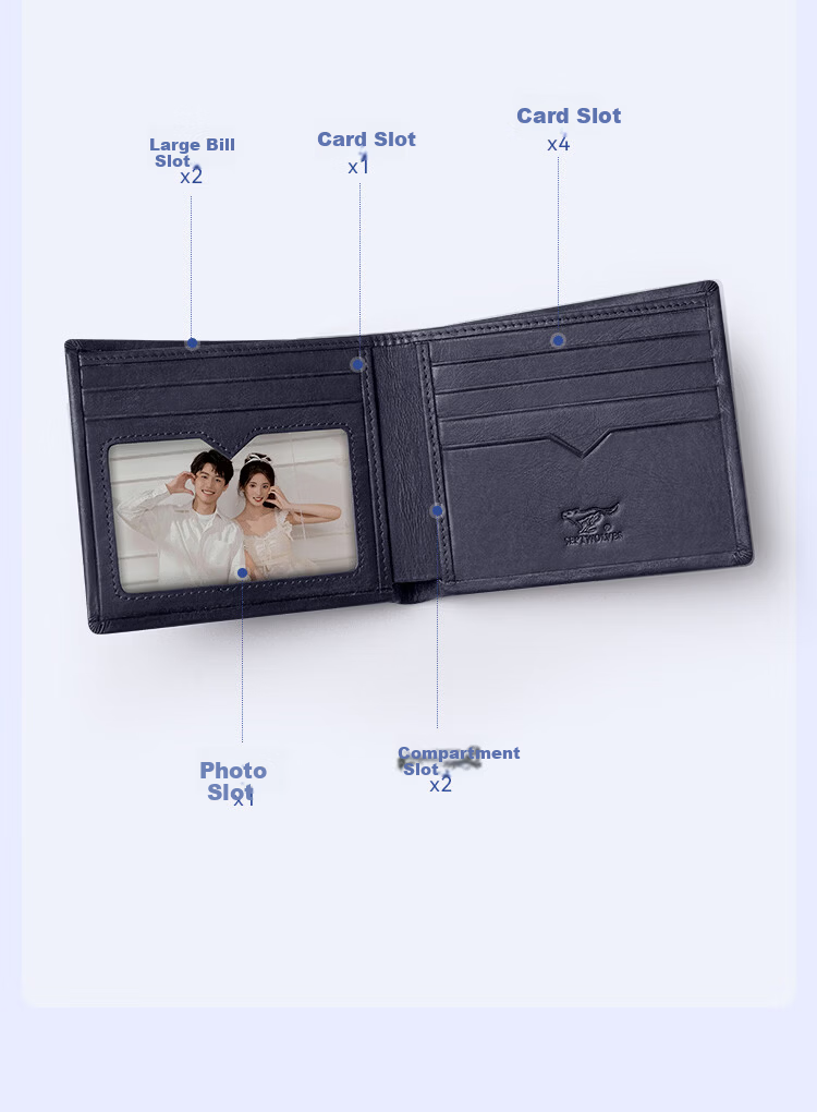 Seven Wolves Father's Day Gift Men's Short Wallet 2026 Latest Genuine Leather for Dad Elders 12