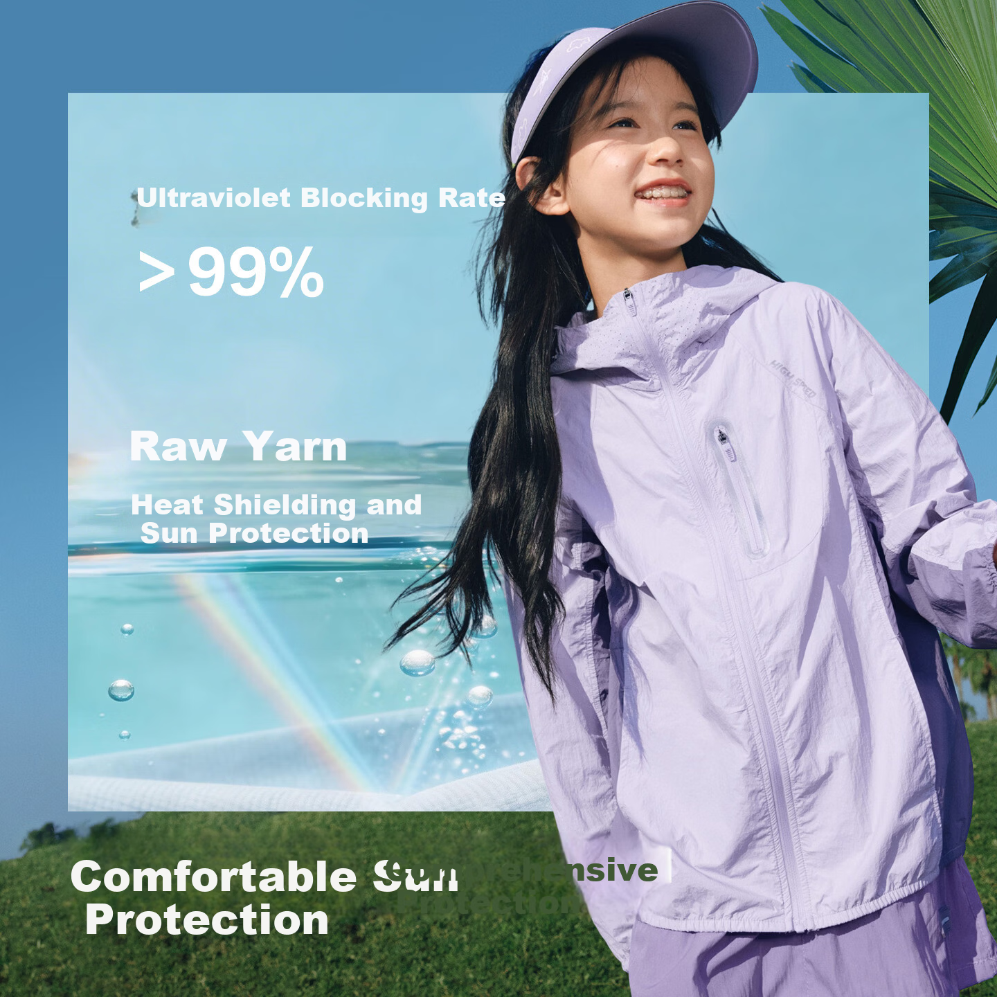 Balabala Kids Sun Protection Jacket Boys Girls Summer 2026 Lightweight Cooling UPF100+