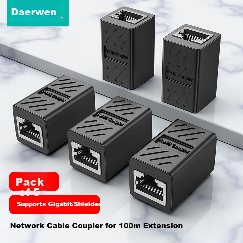 DOREWIN RJ45 Ethernet Coupler Network Inline Connector Ethernet Extension Adapter Coupler Module