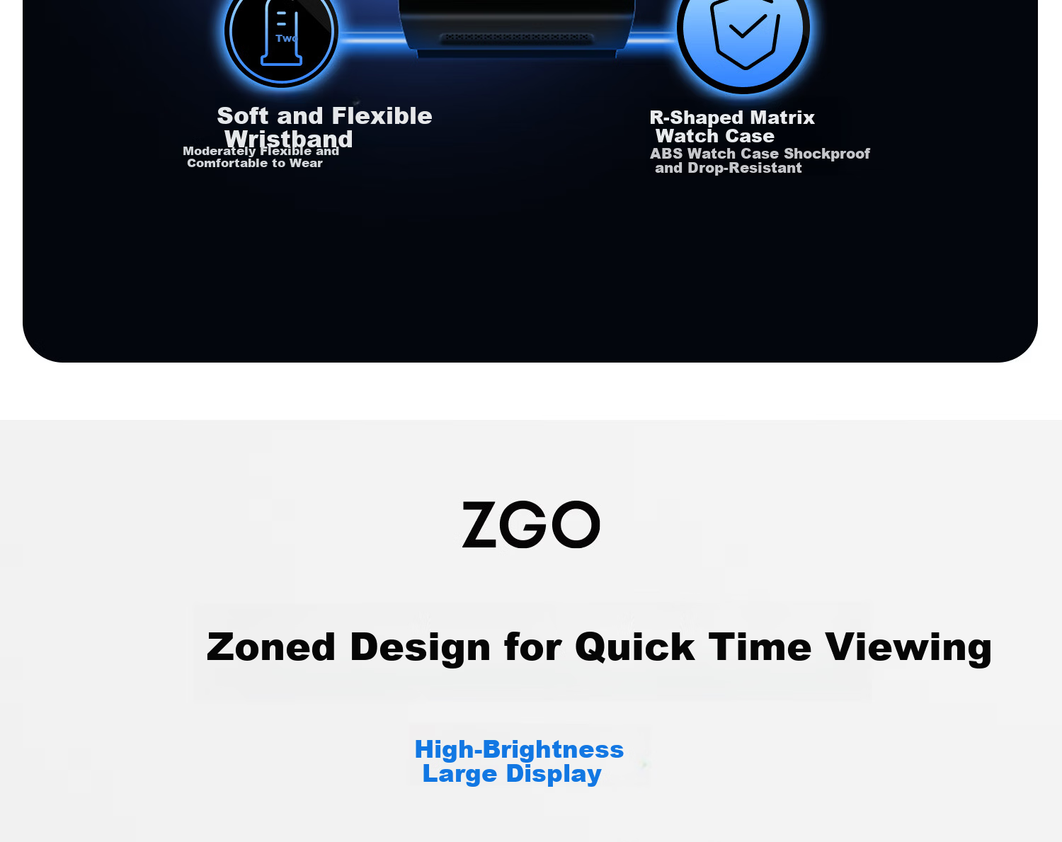 ZGO Men's Vintage Style Digital Watch Student Waterproof Small Square Sports Electronic Watch for High School and Middle School Students 4