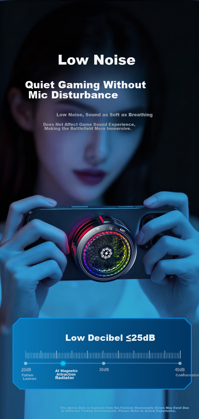 Stek 15W Mobile Phone Cooler True Ice Semiconductor Magnetic Clip Smart Temperature Control RGB Lighting Low Noise Gaming Live Streaming for Apple iPhone 17 5