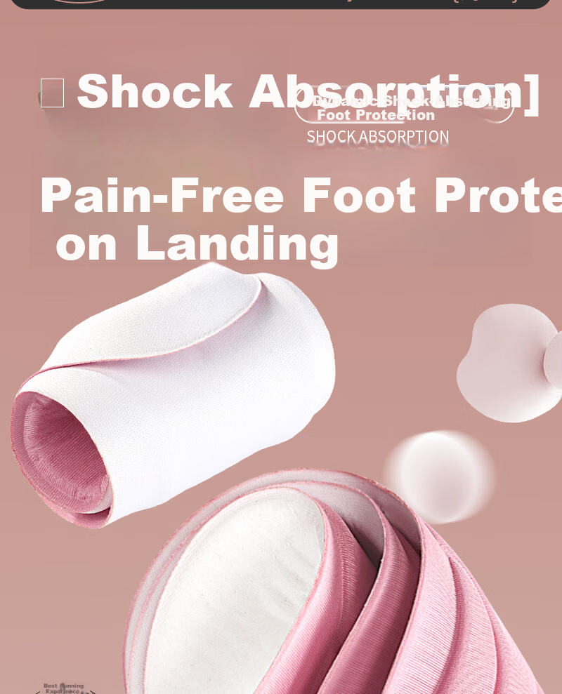 Energetic Rebound Women's Insoles Sweat-Absorbing Odor-Resistant Breathable Comfortable Long-Standing Soft Cushioned Anti-Foot Pain Military Training Size 35 12