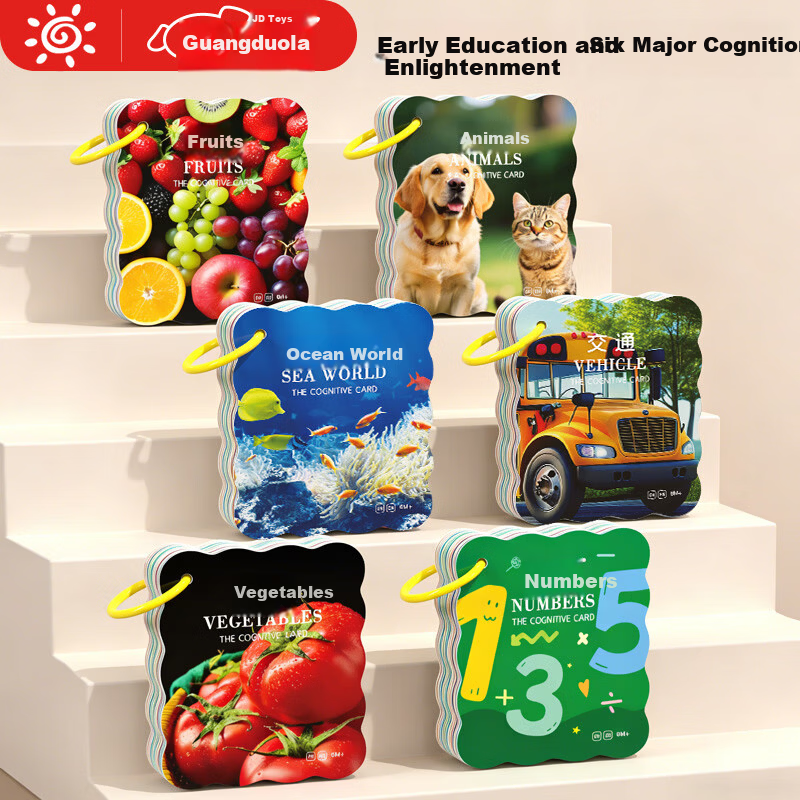 Guangduola Baby Cognitive Cards Early Education Picture Word Recognition Cards for Infants and Toddlers Boys and Girls Birthday Gift