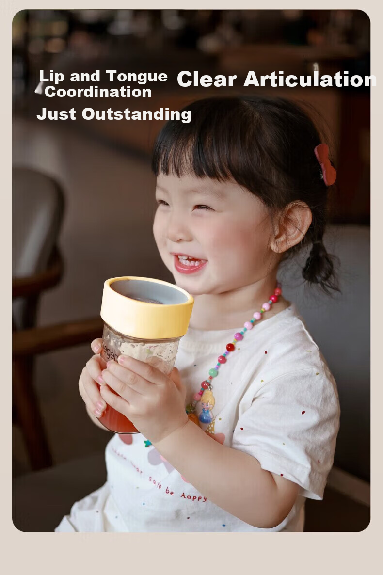 HEGEN Straw Cup Children's Training Cup Baby Direct Drinking Bottle Over 9 Months Baby Gift Set 6