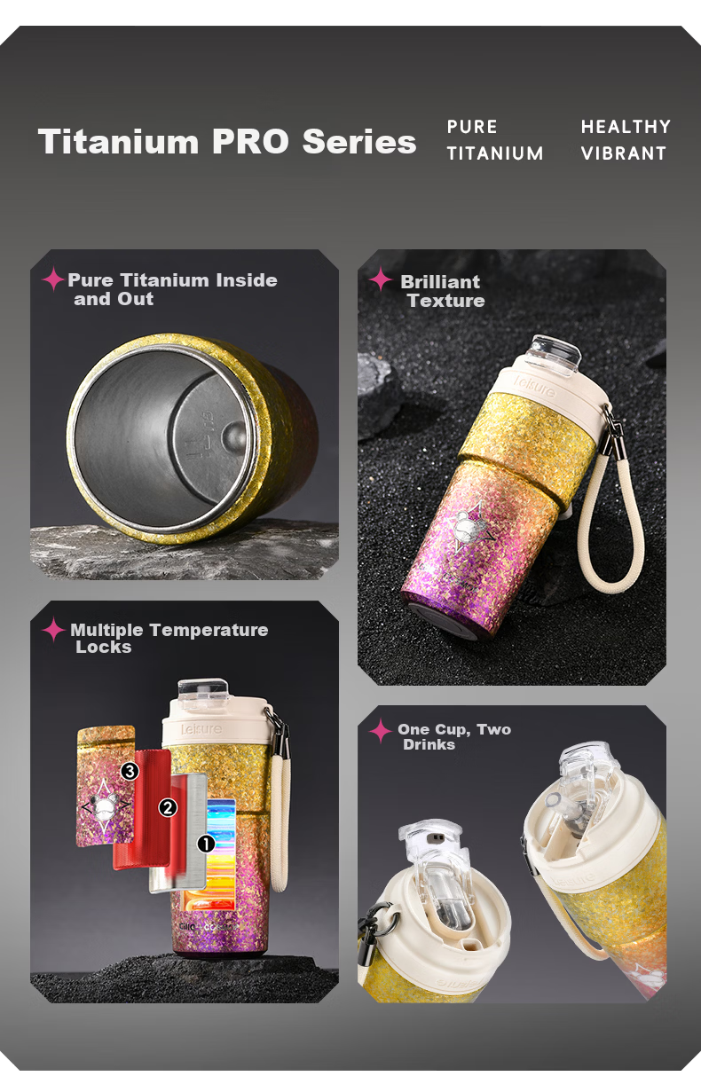 Cille Pure Titanium High-Value Coffee Cup Insulated Thermal Titanium Mug Office Water Cup Birthday Gift for Girlfriend 3