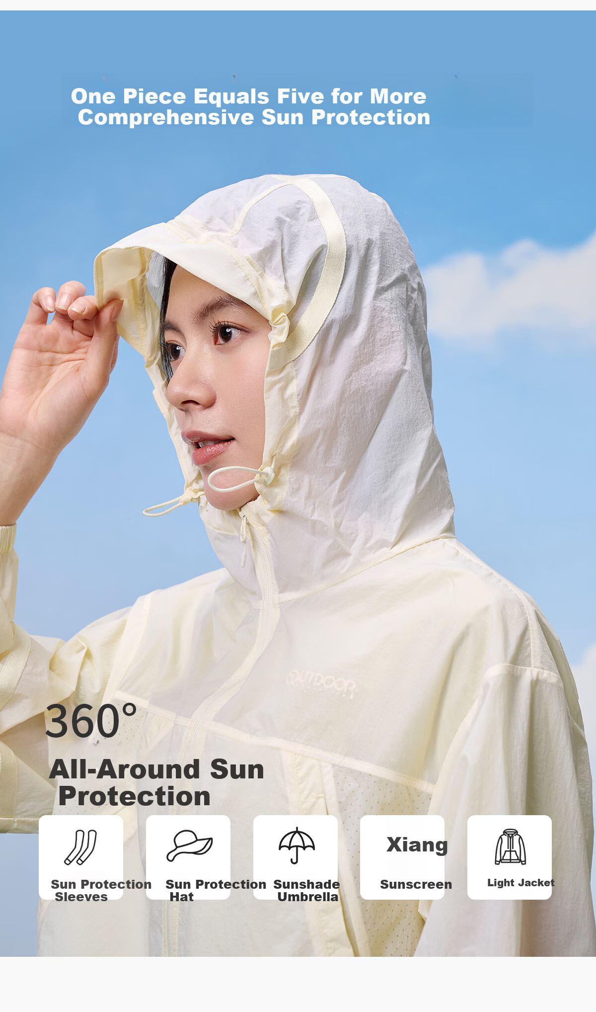 OUTDOOR PRODUCTS Women's Sun Protection Jacket 26 Spring Summer Fashion Breathable Lightweight Tear-Resistant UPF50+ Sunflower Yellow 522399 3