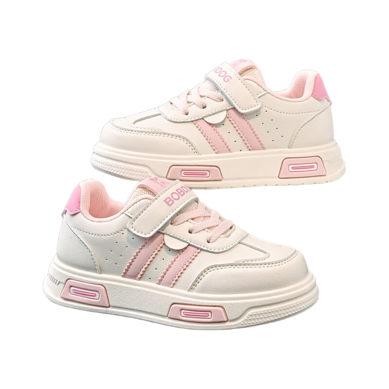 Babu Bean Kids Girls Casual Versatile Children's Sneakers Autumn Soft Sole Running Shoes 101553043 Beige/Light Pink Size 35