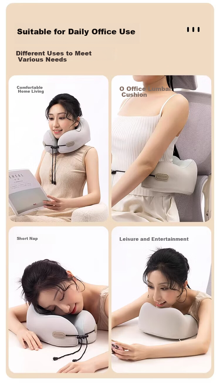 MINISO Comfortable Neck Support U-Shaped Memory Foam Travel Airplane Neck Pillow Portable Dark Gray (with Storage Case) 4
