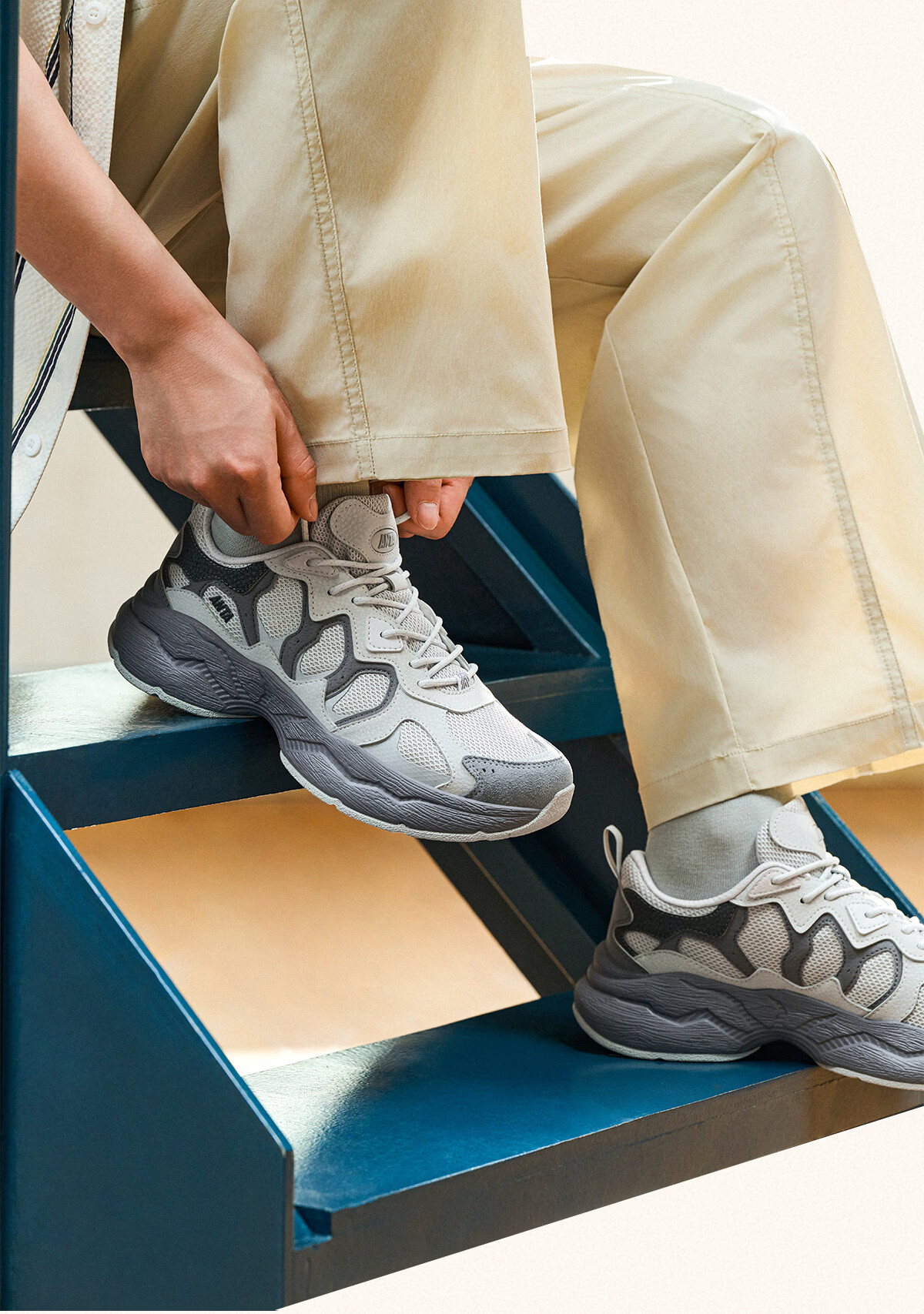 Anta Xinghai LITE Unisex Retro Casual Thick-Soled Dad Sneakers Versatile Commuter Running Couple Sports Shoes 10