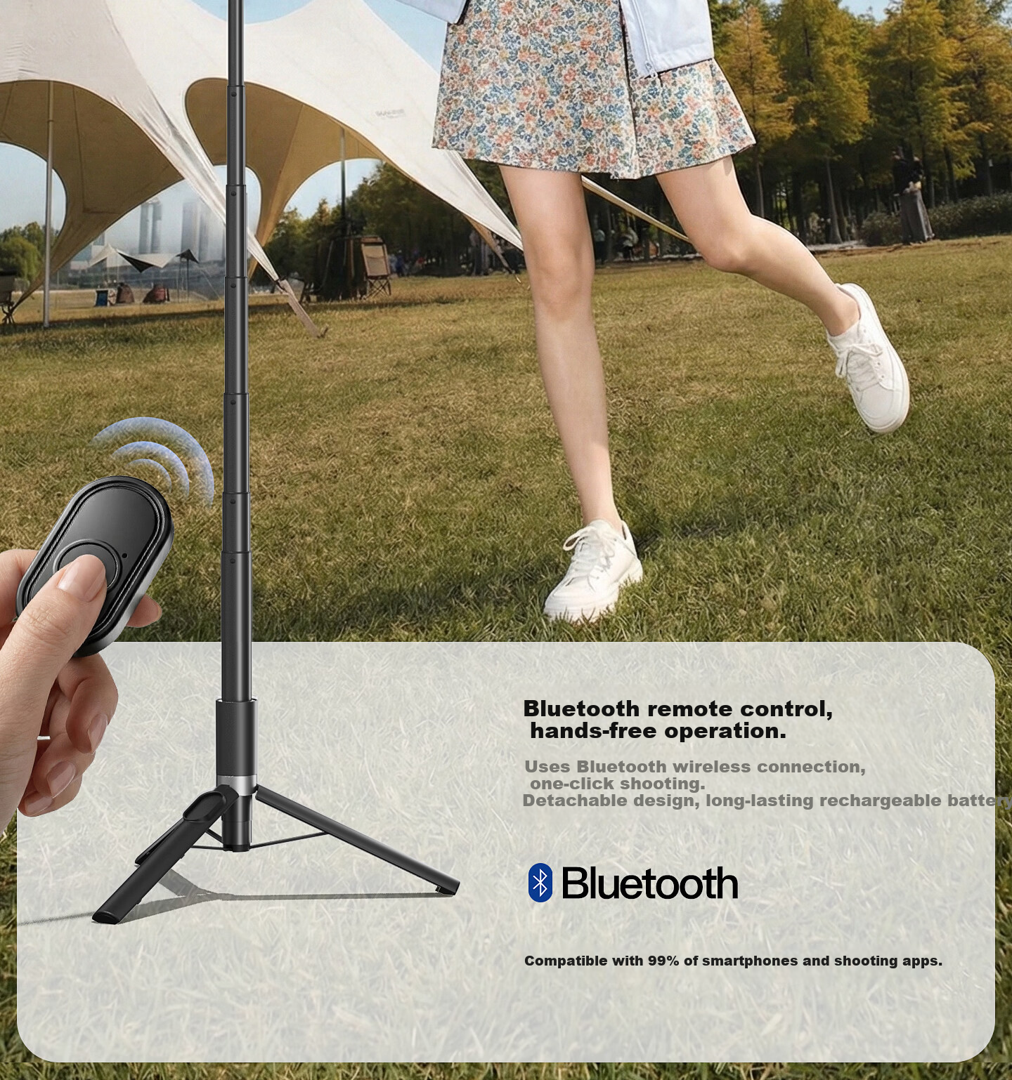 Philips Magnetic Phone Selfie Stick Portable Travel Selfie Tool Outdoor Vlog Live Streaming Photography Universal Accessory MagSafe Magnetic Rotating Anti-Shake Tripod 5319 17
