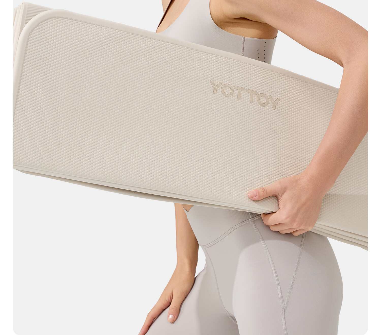 Yottoy Foldable Yoga Mat Portable Lightweight Kids Student Nap Mat Non-Slip Indoor Fitness Mat Caramel Color 29
