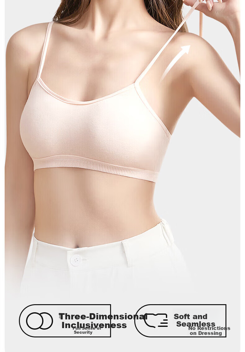 Qihaiqiu 2-Piece Disposable Cotton Bra Set Sterilized Wash-Free Individually Packaged Travel Daily Use 11