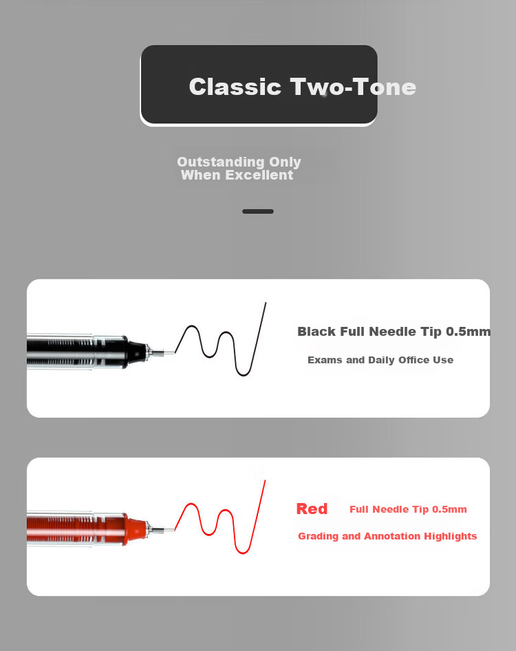 BEIFA 0.5mm Quick-Dry Needle Tip Gel Pen, Direct Ink Rollerball Pen, Exam Practice Pen, Business Office Signature Pen, 10 Black + 2 Red【Back to School Essential】 21