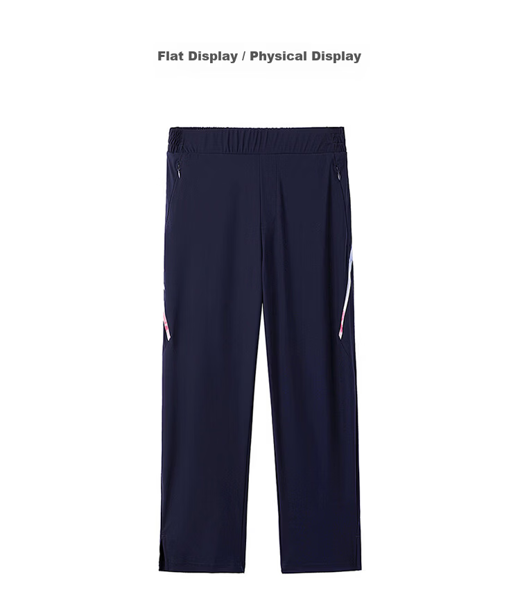 ELLE ACTIVE Casual Woven Cropped Pants for Women Summer Breathable Quick-Dry Sports Pants Commuter Versatile Slim Fit Navy Blue S 11