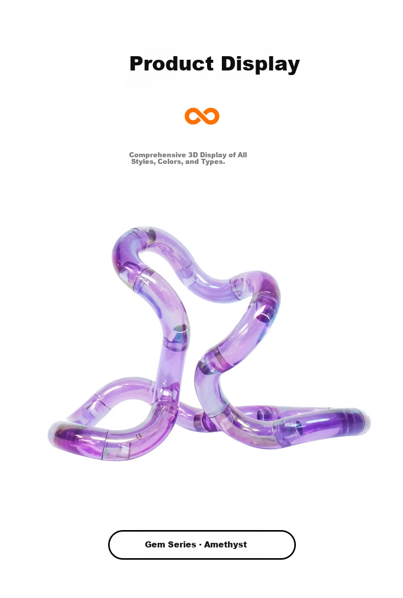 Tangle Authentic Gems Series Fidget Toy ADHD Focus Training Stress Relief Gift for Children's Day 6