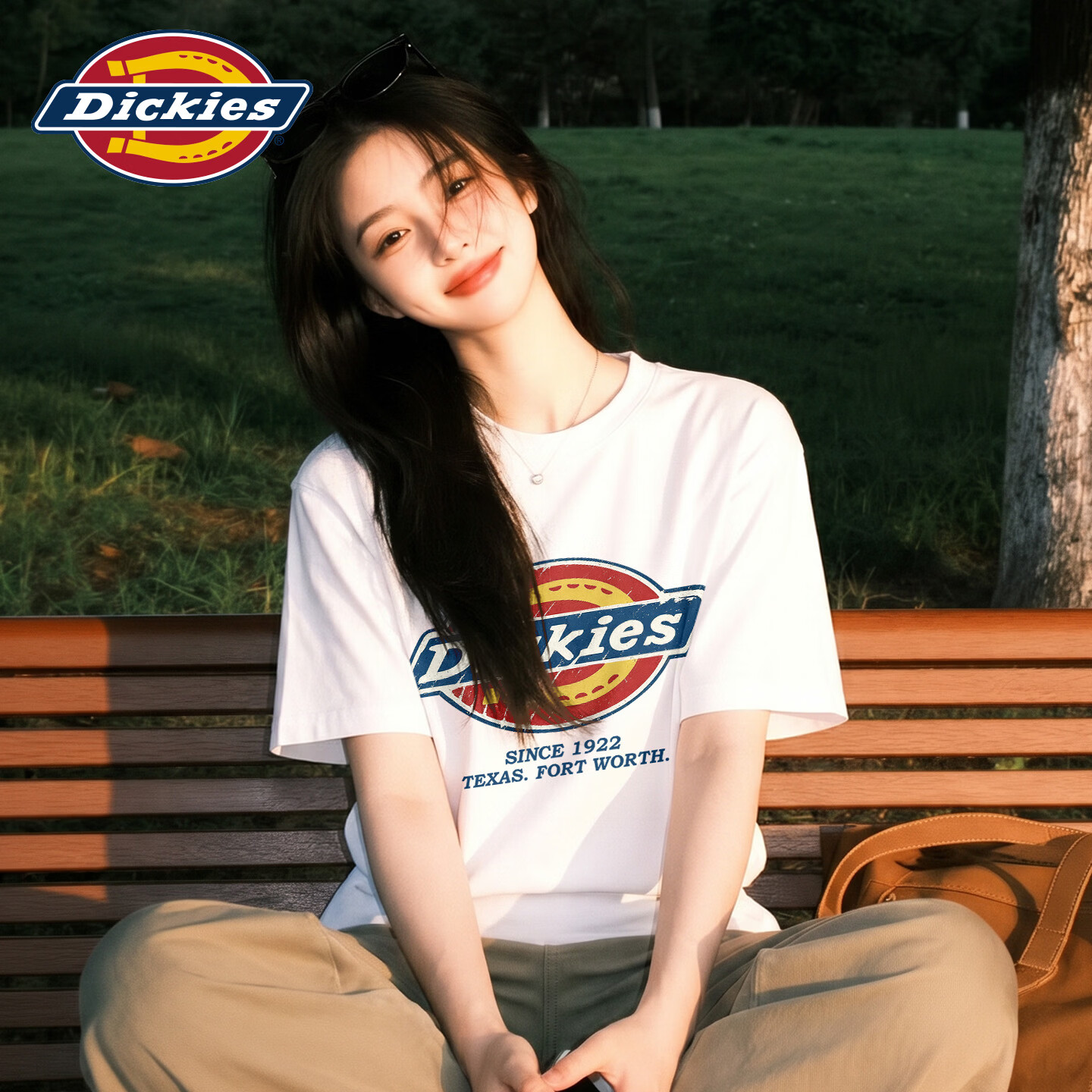 Dickies Dikushe Pure Cotton Short Sleeve T-Shirt Women 2026 New Classic Loose Slim Summer Top C