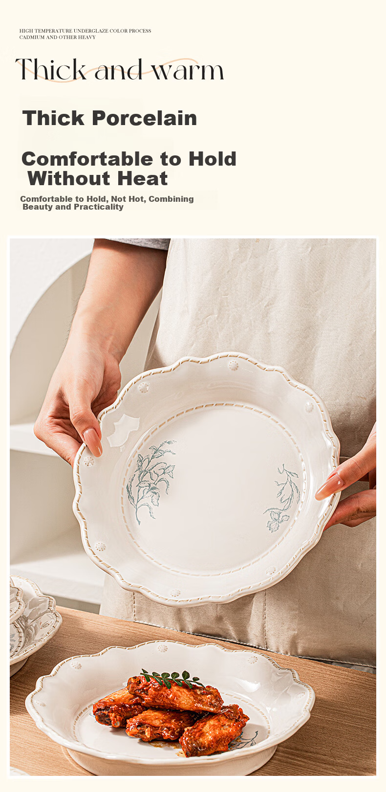 TREEJACK Lily of the Valley French Style Bowl and Plate Set Luxury Home Tableware 2025 New Arrival Dinnerware Set 5