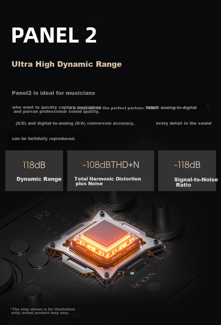 ICON Panel 2 Live Streaming Audio Interface P2 External Computer Sound Card Professional Host Singing KTV Recording Live Broadcast E-commerce Gaming Stage Performance Teaching Streaming Equipment 8