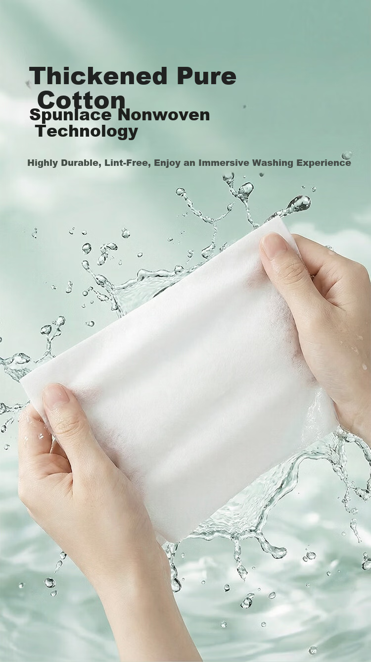 JD Jingzao Facial Cleansing Wipes 80 Sheets * 6 Packs Disposable 100% Cotton Soft Towels Face Towels 20*20CM 5