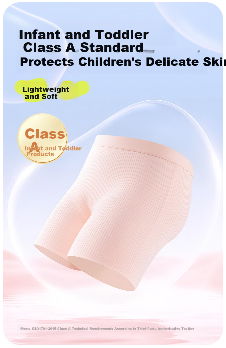 Modal Girls' Safety Shorts Summer Thin Breathable Ice Silk Seamless Children's Underwear Anti-Exposure Two-in-One Bottoming Boxer Shorts 5