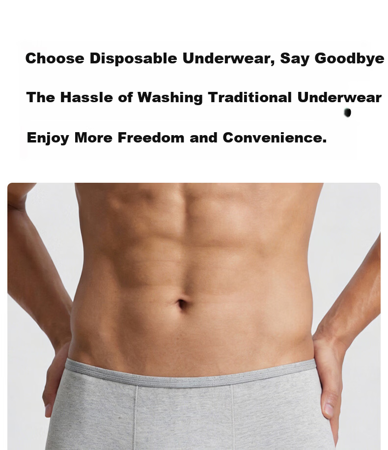 GNJ Men's Disposable Cotton Boxer Briefs Travel Portable EO Sterilized Wash-Free Individually Packaged Business Trip 1