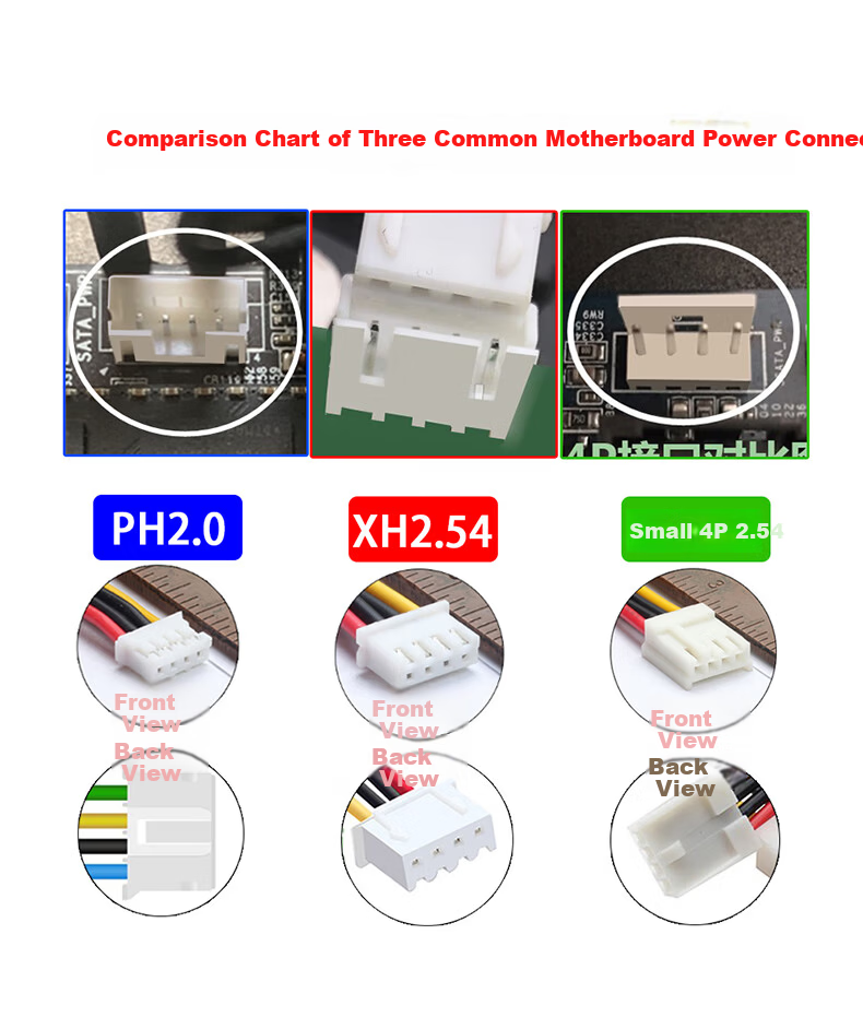 Liantuo Computer Power Cable PH2.0 Small 4PIN + SATA Adapter Integrated Hard Drive Optical Drive Data Power Cable 7+15P Hard Drive Optical Drive Power Data Cable 30CM 4