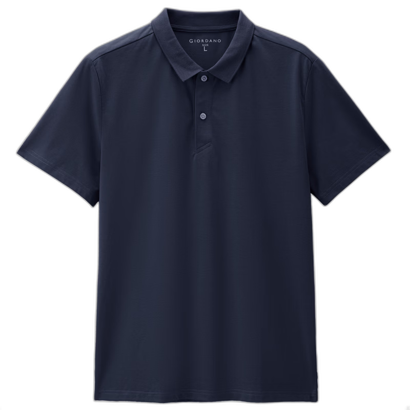 Giordano Men's Short Sleeve Polo Shirt Summer New Black Technology Cooling Antibacterial Solid Color Collar Top 13016214
