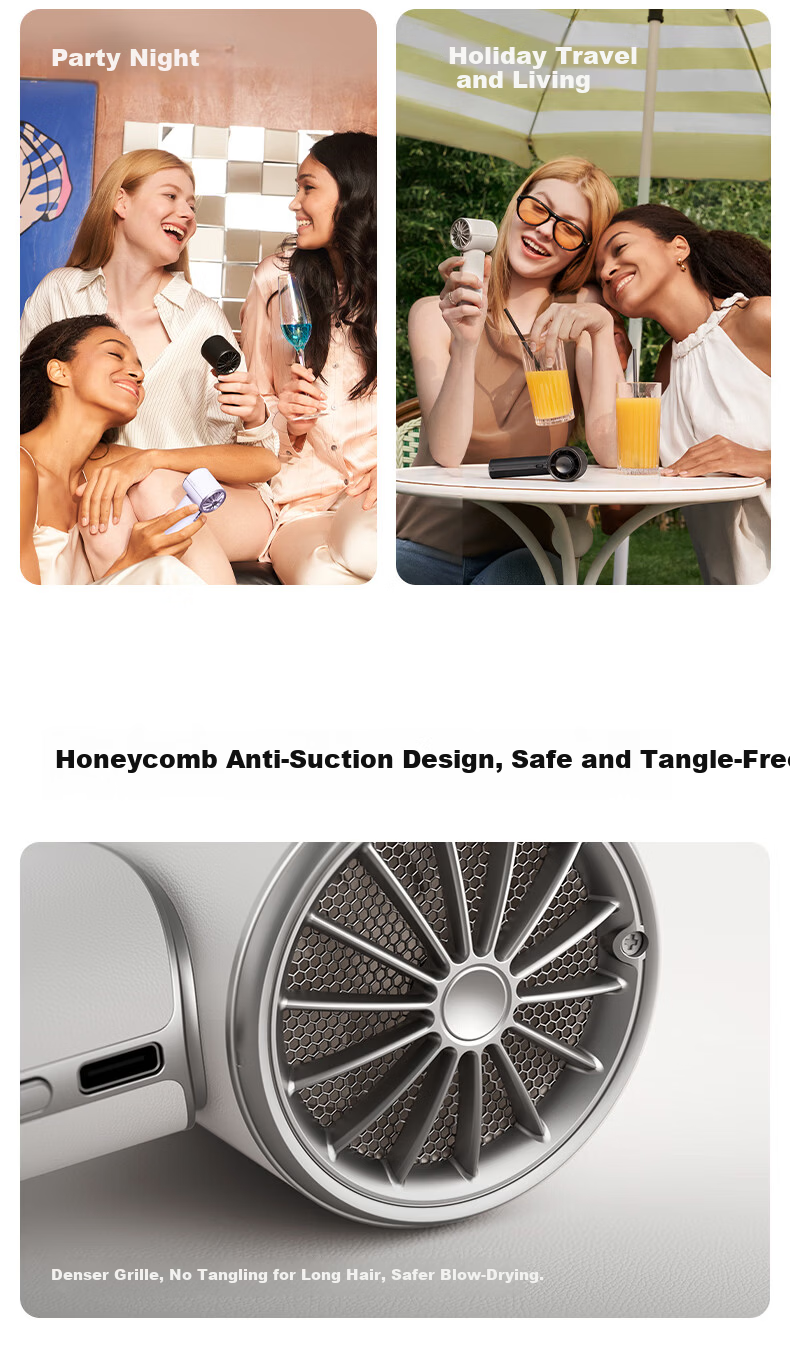 JISULIFE Pro1 Mini Handheld Portable High-Speed Bladeless Turbo Rechargeable Outdoor Fan White 18