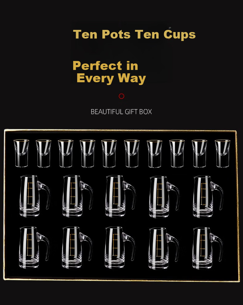 Vankachi Luxury High-End Crystal Glass Baijiu Set 6 Decanters 6 Cups Home Hotel Business Drinkware 1