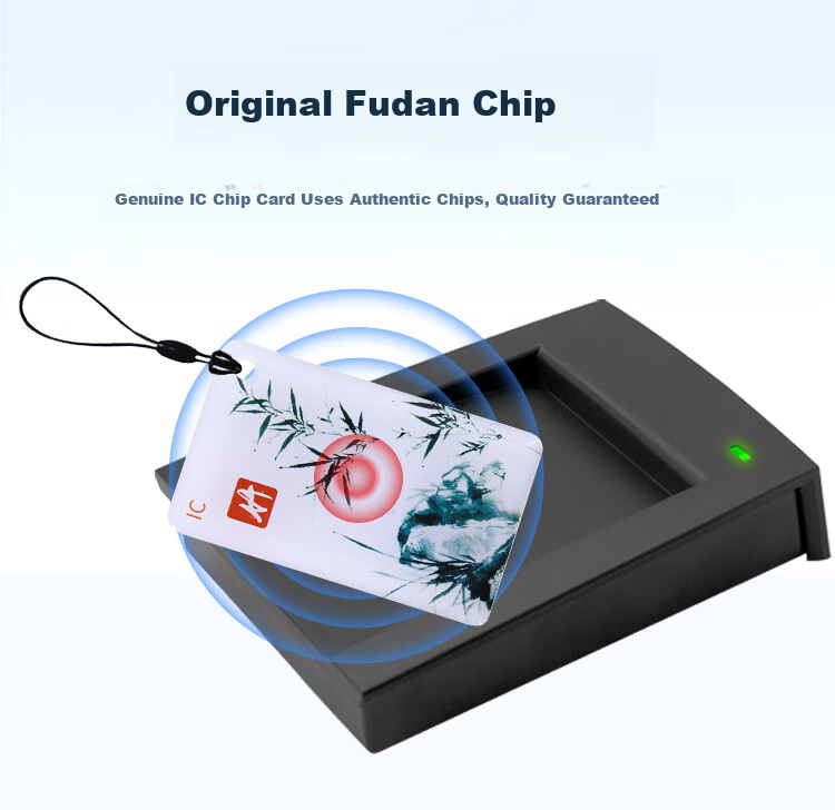 ZhenDi IC Card Epoxy Resin Card Community Property Access Card Company Attendance Card Fingerprint Lock Mini Induction IC Card Consumption Card Canteen Card Plum Orchid Bamboo Chrysanthemum 50 Pieces  3
