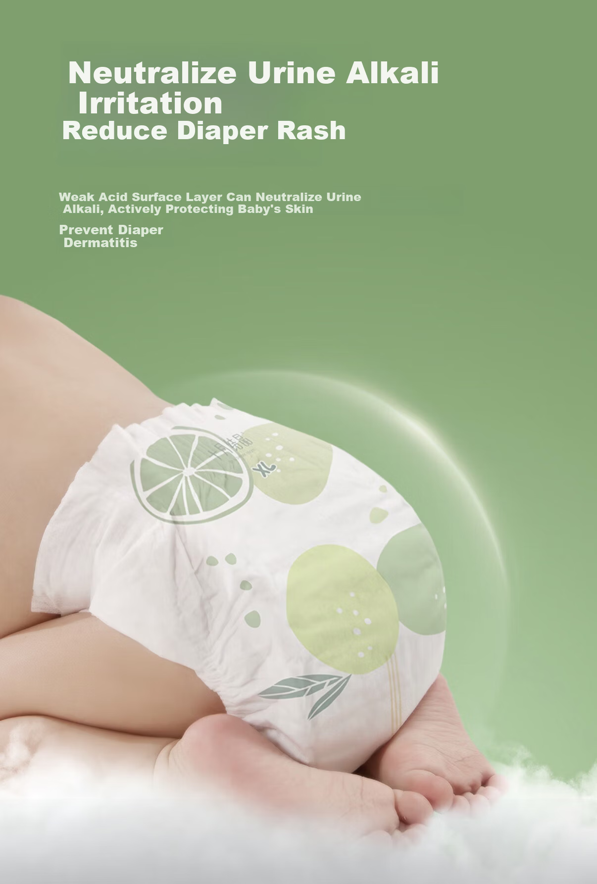 October Crystal Baby Mild Acidic Diaper Ultra-Thin Ultra-Soft Breathable XXL Size 36 Pieces 4