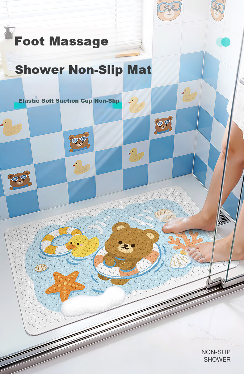 Da Jiang Bathroom Non-Slip Mat Children's Shower Room Anti-Slip Bath Mat 50x80cm 1