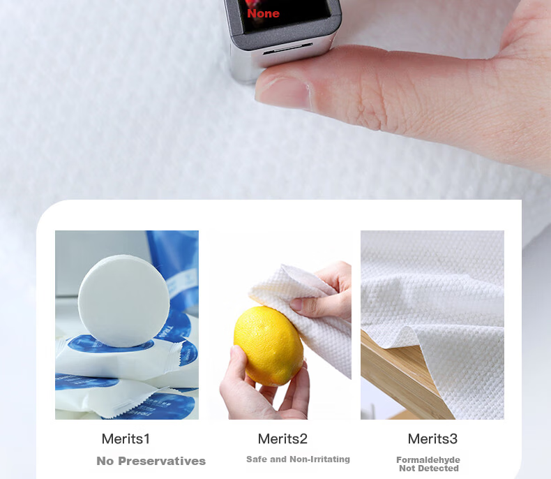 KING SHORE Disposable Compressed Thickened Pearl Texture Face Towels Travel Essential Portable 5pcs*2 Packs 8