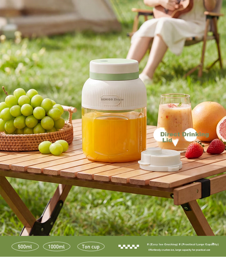 CHIGO Portable Juicer Cup Small Household Juicer Ice Crushing Wireless Charging Outdoor Juice Maker Birthday Gift ZG-ZZB02 2