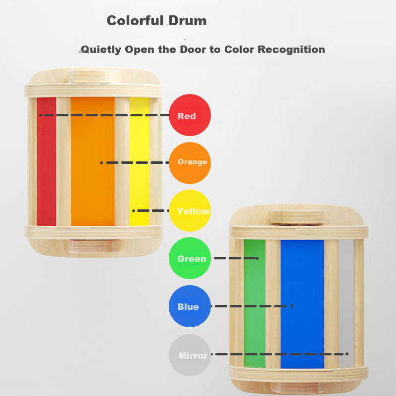 Besnai Textile Montessori Early Education Toy Baby Educational Colorful Solid Wood Fun Hexahedron Toy Children's Day Gift