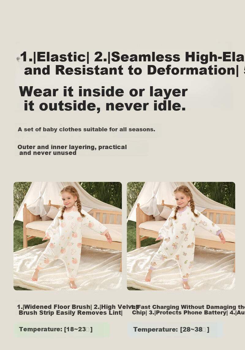 Scoornest Baby Pajamas Autumn Winter Spring Pure Cotton 2025 New Children's Homewear One-piece Cotton Sleepwear for Boys and Girls 25