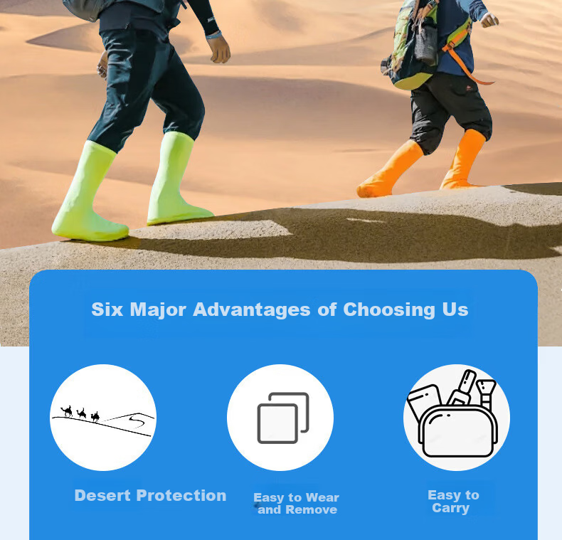 FOOTOPPO Sandproof Shoe Covers for Adults and Children Desert Hiking Sand Sliding Outdoor Sand Covers Sand Ground Foot Covers Beach Socks 2