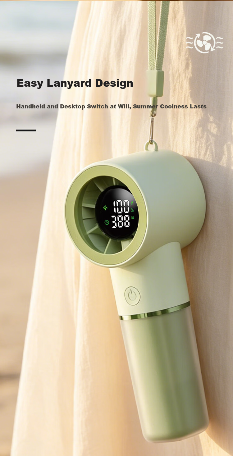 Kingdee Desktop USB Mini Fan Portable Silent Electric Fan Strong Personal Fan for Students Dorm Bedside Office Desk 3000mAh 10